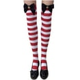 thumbnail image 1 of AOOCHASLIY Christmas/Daily Socks Women Christmas Long Tube Knee Socks Striped Garter Cute Accessories Christmas Party, 1 of 1