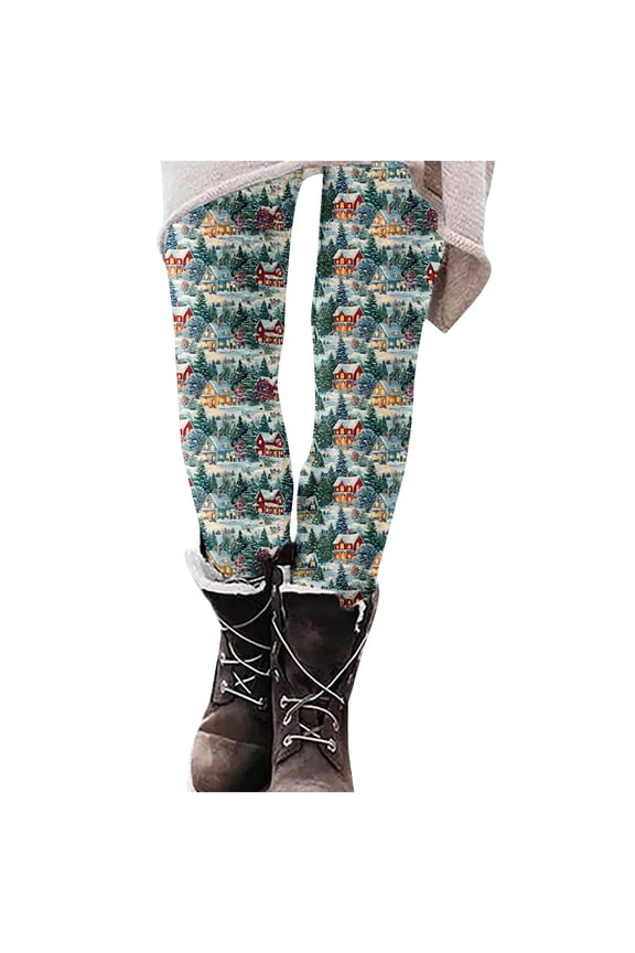 Christmas Leggings for Women - Comfy Festive Holiday Themed High and Mid Waisted Fall Winter Leggings