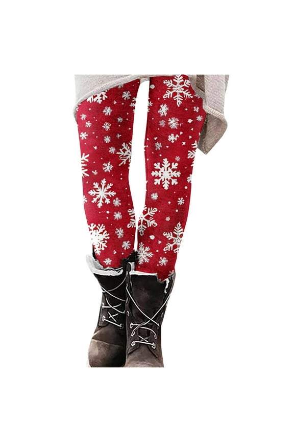 Christmas Leggings for Women - Comfy Festive Holiday Themed High and Mid Waisted Fall Winter Leggings