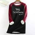 thumbnail image 1 of AOOCHASLIY Christmas Tops Women's Digital Printed Plush and Thickened Fashionable Casual Long Sleeved Hooded Round Neck Sweatshirt, 1 of 1