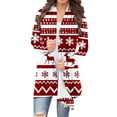 thumbnail image 1 of AOOCHASLIY Christmas Women Coat Women's Fashion Christmas Printed Long Sleeved Cardigan Jacket Tops, 1 of 4