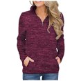 thumbnail image 1 of AOOCHASLIY Clearance Hoodies for Women Zipper Stand Collar Long Sleeve Casual Sweatshirt with Pockets Top, 1 of 8