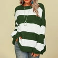 thumbnail image 1 of AOOCHASLIY Clearance Sweaters Fashion Women Striped Sweater Long Sleeve Pullove Shirt Print Tops, 1 of 5