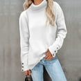 thumbnail image 1 of AOOCHASLIY Clothes Sweaters Fashion Womens Solid Long Sleeve Pullove Turtleneck-Neck Casual Sweater Tops, 1 of 5