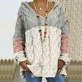 thumbnail image 1 of AOOCHASLIY Clearance Sweaters Women's Casual Hollow Out Solid Color Line V-Neck Long Sleeve Sweater Tops Blouse, 1 of 5