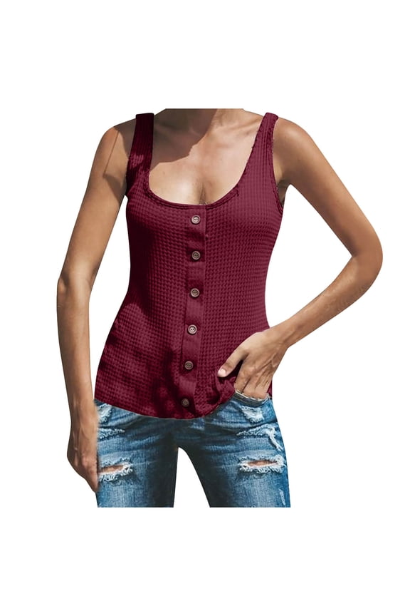 Trendy Women Tops Women's Summer Sleeveless Vest Breastplate Knitted Fabric Color Tops
