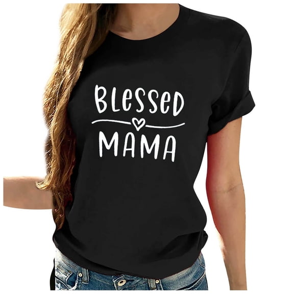 AOOCHASLY Valentine's Day Women's Tops, Fashion Women's Heart Print Graphic Cute Tee Shirt Funny T Shirt Tops