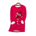 thumbnail image 1 of AOOCHASLIY Clothes Womens Tops Thick Fleece Sweatshirt Winter Velvet Warm O-neck Underwear 2024 Casual!, 1 of 5