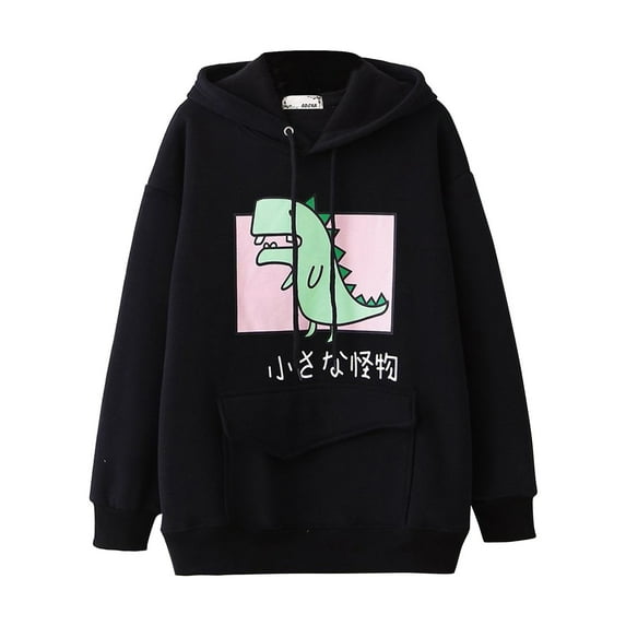 AOOCHASLIY Clothes Hoodies for Women Casual Animal Cute Emo Dinosaur Shirt Hoodie Pocket Hoody Jumper Tops