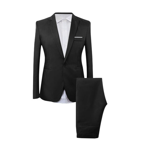 AOOCHASLIY Clothes Two Piece OutfitsMen's Blazer Suit Coat + Shirt + Suit Pants Three Piece Set
