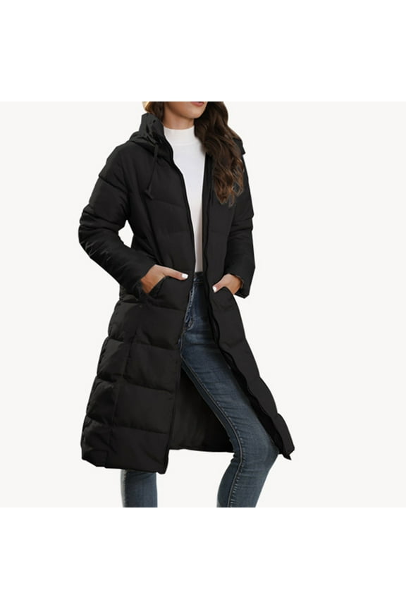 Coat Clothes Womens Solid Cotton Bread Long Jacket Casual Fashion Tops