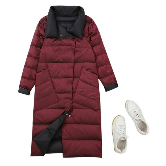 AOOCHASLIY Coat Clothes Women's Thin and Thin Mid-Length Knee-length Down Jacket