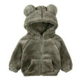 thumbnail image 1 of AOOCHASLIY Everyday Kids Lamb Fleece Jackets For Toddlers Girls Boys Fleece Hoody Jackets Kids Zip Up Outerwear Coat Toddler Kids Jacket Sweatshirt, 1 of 4