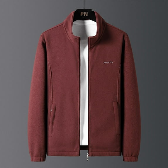 AOOCHASLIY Fall Clothes Fleece Hoodie Men's Coat Sport Cardigan Jacket Long Sleeve Hoodless Casual Outwear Jackets