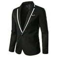thumbnail image 1 of AOOCHASLIY Fall Clothes Men's Stylish Casual Solid Blazer Business Wedding Party Outwear Coat Suit Tops, 1 of 4