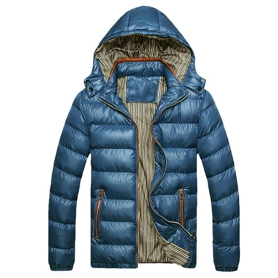 AOOCHASLIY Fall Clothes Men's Winter Hat Removable Cotton Jacket Thickening Warm Cotton Padded Coat
