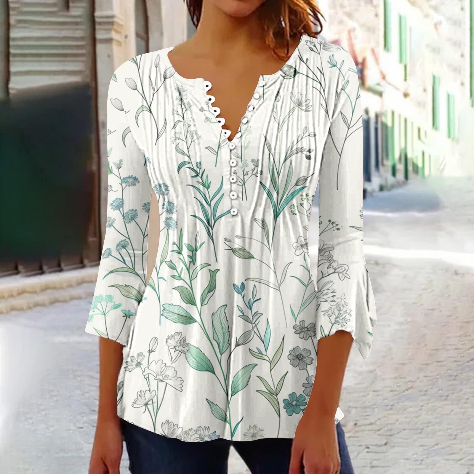 Seasonal Vrouwen Borduren Blouse Bohemien Elegante Tuniek Folklore Hippie Blouses Boho 3/4 Mouwen Vintage Tops voor Vrouwen(438,Zwart,S