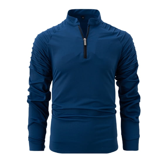 AOOCHASLIY Father's Day Gifts Men's UPF 50+ Shirts 1/4 Zip Up Sun Protection Long Sleeve Rash Guard Outdoor Hiking Fishing Running Shirts