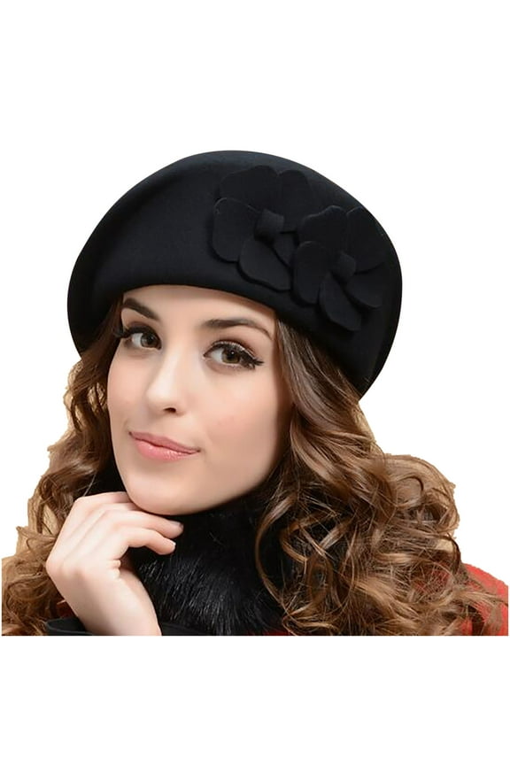 Hats for Women Clothes Winter Hats For Women French Beret Beanie Pillbox Hat Fashion 100% Wool Warm
