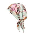 thumbnail image 1 of AOOCHASLIY Hats for Women Clothes Women Ruffle Cancer Chemo Hat Beanie Scarf Turban Head Wrap Cap, 1 of 2
