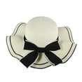thumbnail image 1 of AOOCHASLIY Hats for Women Summer Straw Hat Bowknot Beach Sun Protection Hats Wide Brim Caps Protective Hat Straw Hats for Women, 1 of 3