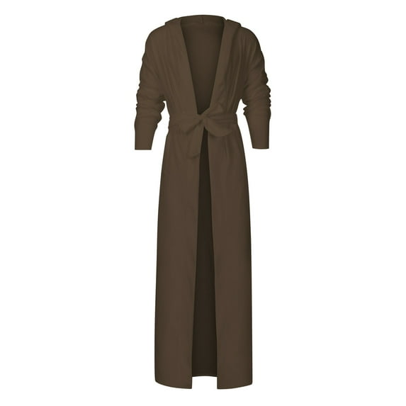 AOOCHASLIY House Eobes for Men Clothes Long Robes Winter Plush Lengthened Shawl Bathrobe Home Clothes Long Sleeved Robe Coat