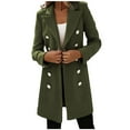 thumbnail image 1 of AOOCHASLIY Ladies Coat Clearance Women Casual Long Sleeve Bottons Loose Hoodless Outwear Tops, 1 of 4