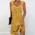thumbnail image 1 of AOOCHASLIY Ladies Dress Floral Painting Print Tank Dress, Casual Sleeveless Round Neck Dress, Women's Dress, 1 of 5