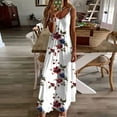 thumbnail image 1 of AOOCHASLIY Ladies' Holiday Dress Womens Summer Dresses, Women's Casual Long Dress With Striped Floral Print Sleeveless Maxi Dress Clotheses, 1 of 5