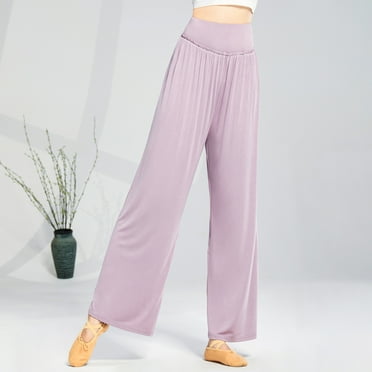 AOOCHASLIY Long Pants Clearance Women's Loose High Waist Wide Leg Pants Workout Out Modert Casual Trousers Yoga Gym Pants