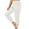 thumbnail image 1 of AOOCHASLIY Long Pants Clearance Women's Solid Low Waisted Casual Leggings with Hollowed Out Petals Yoga Fitness Elastic Pants, 1 of 4
