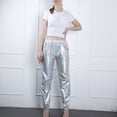 thumbnail image 1 of AOOCHASLIY Long Pants Womens Summer Casual Sports Street Hip Hop Party Sparkly Fancy Pants, 1 of 5