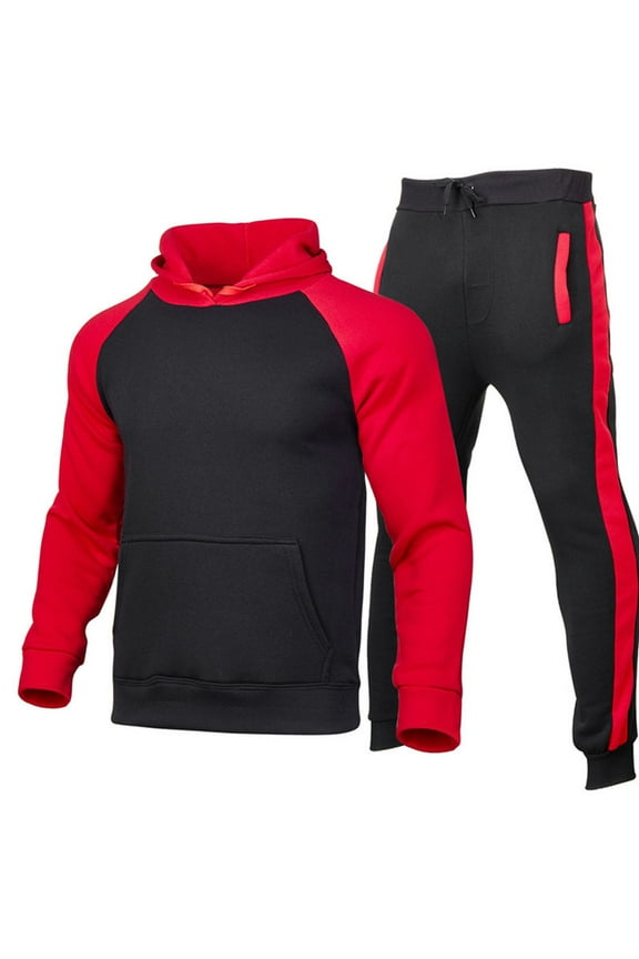 Mens Sweat Suits Sets Jogging Suits Long Sleeve Jogging Sports Set Casual Comfortable Pockets Plus Velve Hoodies
