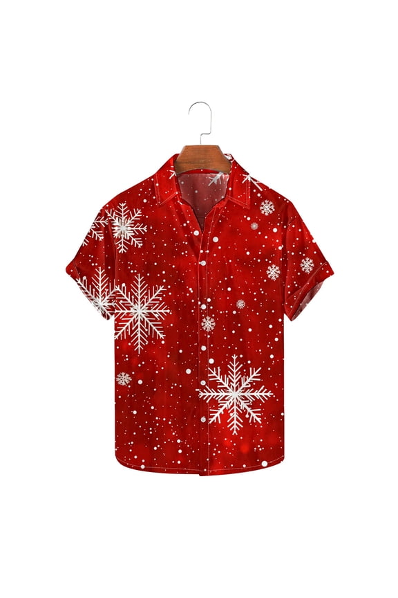 Mens T-shirts Short Sleeve Men Hawaiian Short Sleeve Beach Shirt Printed Summer Casual Button Down Shirts
