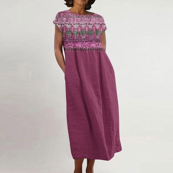 AOOCHASLIY Miss Dress Fall Clothes Women 2023 Summer Cotton Linen Boho Dress Casual Fashion Sleeveless Dress Vacation Wear