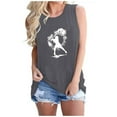 thumbnail image 1 of AOOCHASLIY Mother's Day Women Casual Vest Women's Fashion Printed Round Neck Comfortable Mother's Day Loose T-shirt Sleeveless Blouse Tops Best Gift for Lover, 1 of 1