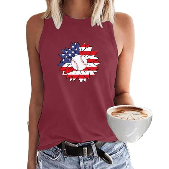 AOOCHASLIY Mother's Day Women Casual Vest Womens Sleeveless Top V-Neck Pullover Printing Vest Best Gift for Lover