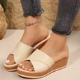 thumbnail image 1 of AOOCHASLIY Sandals Summer Women's New Fish Mouth Muffin One Platform Sandals Wedge Sandals, 1 of 5