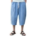 thumbnail image 1 of AOOCHASLIY Shorts Men Men's Casual Slim Sports Pants Calf-Length Linen Trousers Baggy Harem Pants, 1 of 5