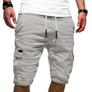 AOOCHASLIY Shorts Men Clearance Men's Plus Size Cargo Shorts Multi-Pockets Relaxed Summer Beach Shorts Pants