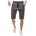 thumbnail image 1 of AOOCHASLIY Shorts Men Clothes Men's Sport Pure Color Bandage Casual Loose Sweatpants Drawstring Shorts Pant Christmas Casual, 1 of 8