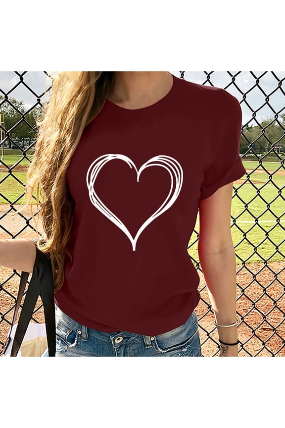 Spring Saving Women Girls Plus Size Sunflower Print Tees Short Sleeve T Shirt Blouse Tops