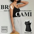 thumbnail image 1 of AOOCHASLIY Spring Saving Women's Camisole Tops with Built in Bra Neck Vest Padded Slim Fit Tank Tops, 1 of 5