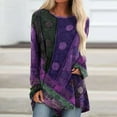 thumbnail image 1 of AOOCHASLIY Spring Saving Women's Ethnic Style Print Casual Long Sleeve Plus Size Fashion Top, 1 of 4