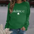 thumbnail image 1 of AOOCHASLIY St. Patrick's Day Shirt Fashion Women's Print Round-Neck Pullover Tops Long Sleeve Comfortable Blouse Sweatshirt, 1 of 1