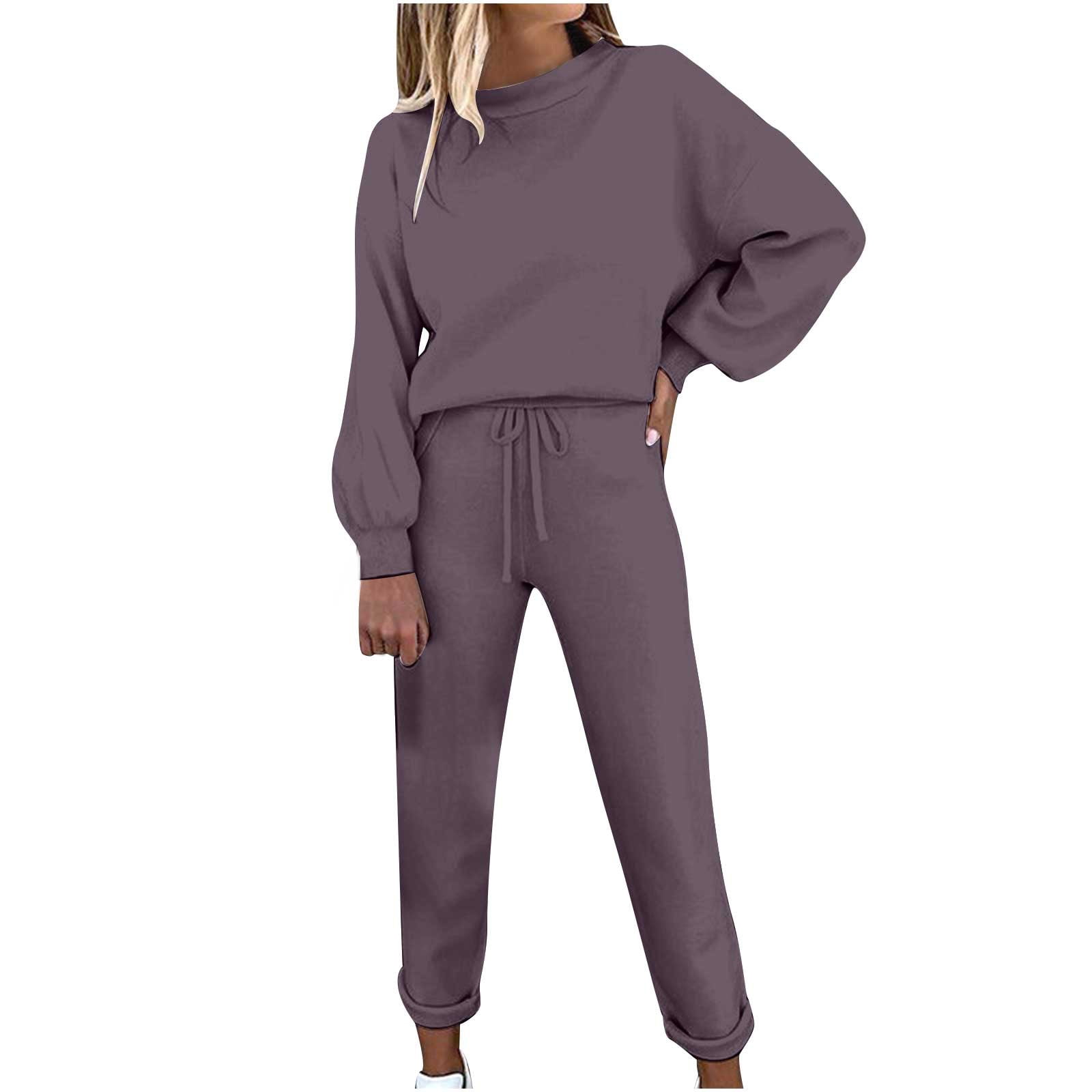 Tracksuit Sets Womens Ladies 2 Piece Sweatsuits Pullover Hoodie & Sweatpants  Jogging Suits Outfits