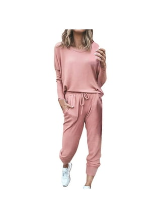 Women Jogger Outfit Matching Sweatsuits Long Sleeve Hooded Sweatshirt and  Sweatpants 2 Piece Sports Sets Tracksuit Women Clothes