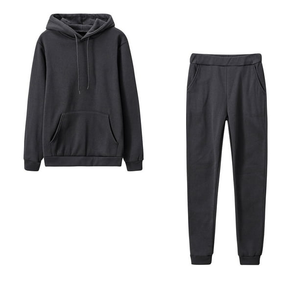 AOOCHASLIY Sweat Suits for Women Clearance Jogging Suits Solid Tracksuit Sweatshirt Pants Sets Sport Long Sleeve Wear Casual Sets