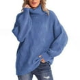 thumbnail image 1 of AOOCHASLIY Sweaters Fall Clothes Fashion Women Long Sleeve Pullove Turtleneck-Neck Casual Sweater Tops, 1 of 5