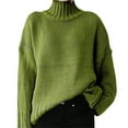 thumbnail image 1 of AOOCHASLIY Sweaters Fall Valentine's Day Women's Tops Fashion Women Solid Long Sleeve Pullove Turtleneck-Neck Casual Sweater Tops, 1 of 5